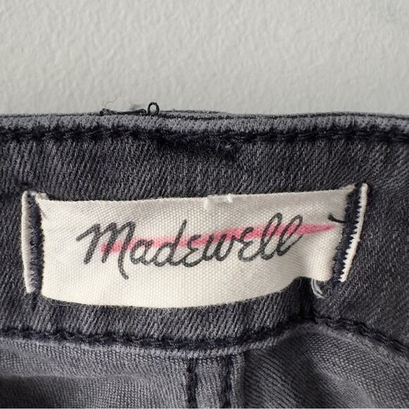 Madewell Curvy High-Rise Skinny Jeans Gray distressed button zip pockets stretch - Picture 10 of 13